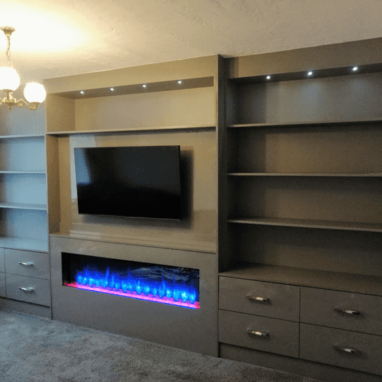Fitted living room cupboards